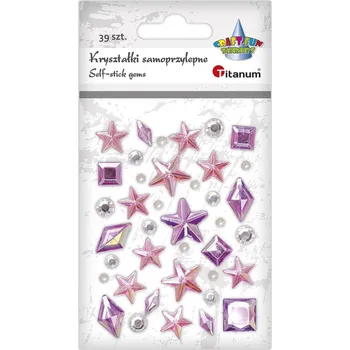 Samolepící dekorace ST..., Samolepky 3D, kamínky, RŮŽOVÉ, mix motivů i velikostí, rozměr archu 10x7,5cm, 1arch