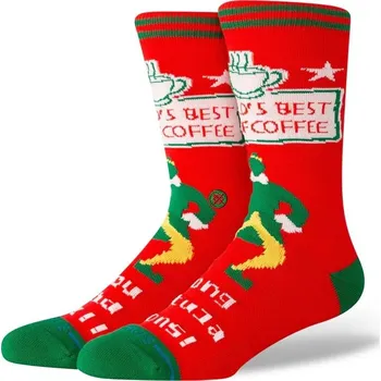 Pánská móda STANCE ponožky - Worlds Best (RED) velikost: L