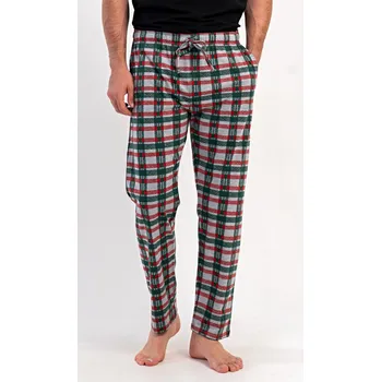 Pánské pyžamo Vienetta MAN Pánské pyžamové kalhoty Paul: tmavě zelená L