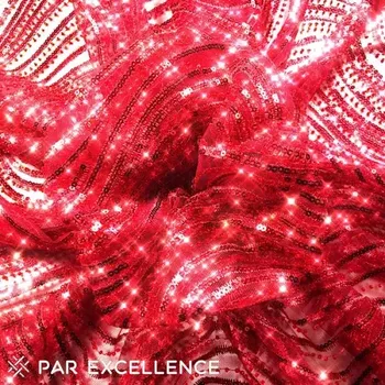 Krajka Krajka vyšívaná zdobená červená