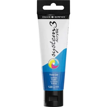 Speciální výtvarná barva D&R System3 akrylové barvy 59ml - vyberte odstín 120 - Process Cyan