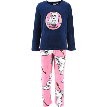 Dívčí pyžamo Dívčí termo pyžamo HARRY POTTER SOVA HEDVIKA modré Velikost: 116