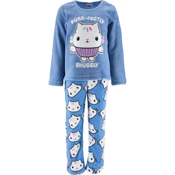 Dívčí pyžamo GABBYS DOLLHOUSE Dívčí termo pyžamo GABBY S DOLLHOUSE KOČIČKA modré Velikost: 104