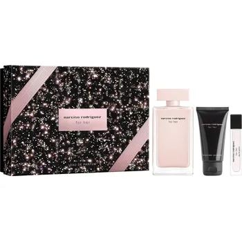Dámský parfém Narciso Rodriguez For Her sada parfémovaná voda ve spreji 100ml + parfémovaná voda ve spreji 10ml + tělové mléko 50ml