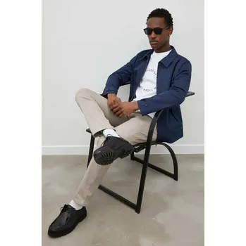 Pánské kalhoty Bavlněné kalhoty Bruuns Bazaar Arc Raphael BBM1549 béžová 80X, vel. 48