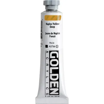 Speciální výtvarná barva GOLDEN Heavy Body akrylové barvy - 59 ml - vyberte odstín 1222 - Naples Yellow Deep (2)