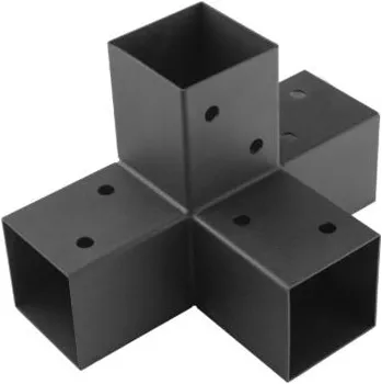 Tesařské kování DOMAX GPX spojka čtvercového nosníku Nastříkaný práškovou barvou černé (C) GPX 70 - 72 x 165 x 255 x 1.5 mm (2 ks)