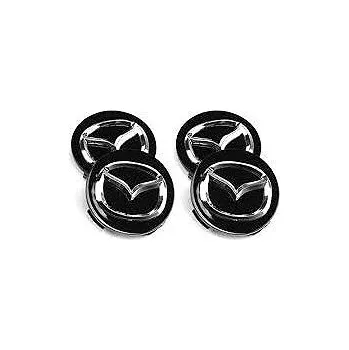 Tuning MJakes středové krytky kol 56/55 mm černé pro vozy MAZDA