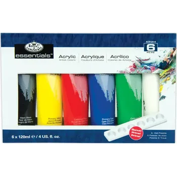 Vodová barva R&L Sada akrylových barev – 6 x 120 ml