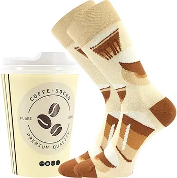 Dámské ponožky Lonka Coffee socks ponožky bílá káva Velikost: 38-41 (dámská)
