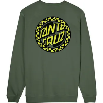 Pánská mikina SANTA CRUZ mikina - Malba Crash Dot Crew Dark Moss (DARK MOSS) velikost: XL