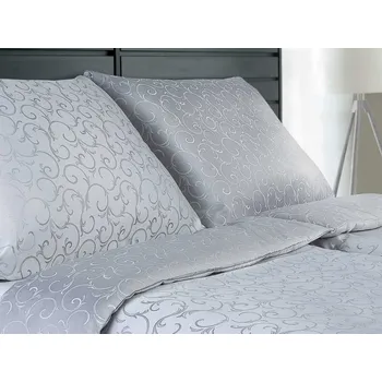 Povlečení DADKA VRACOV Povlečení damašek Ornella FNR šedá 240x200, 2x70x90 cm