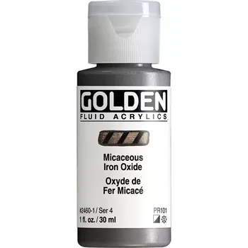 Speciální výtvarná barva GOLDEN Fluid akrylové barvy - 30 ml - vyberte odstín 2460 - Micaceous Iron Oxide (4)