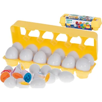 Puzzle Vzdělávací třídička puzzle odpovídá tvarům čísla vejce 12ks