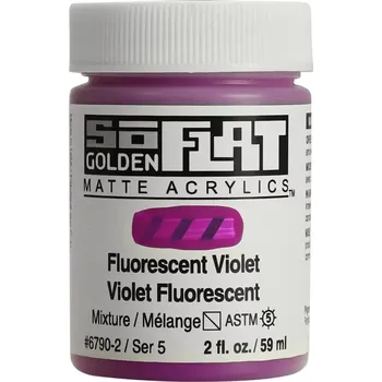 Výtvárné potřeby GOLDEN Soflat Matné Akrylové Barvy - 59 ml - vyberte odstín 6790 - Fluorescent Violet (5)