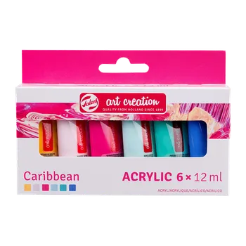 Speciální výtvarná barva Art Creation Sada akrylových barev 6 x 12 ml - Caribbean
