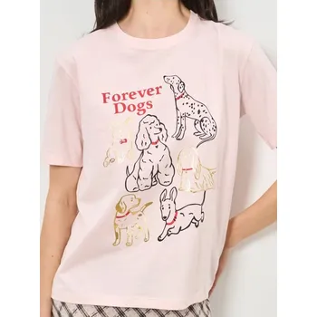 Dámské tričko Sinsay - Bavlněné tričko - pastelová růžová - 203IN-03X - 203IN-03X-XXL