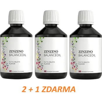 Přírodní produkt Zinzino Balanceoil+ - Tutti Frutti - 2 + 1 zdarma - 3x300 ml