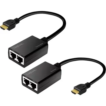 Kabel AV LogiLink LogiLink Extender HDMI adaptér až 30 m, 1080p / 60 Hz, 0,3 m