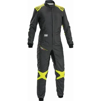 Moto kombinéza FIA kombinéza OMP ONE EVO Air, šedá/fluo žlutá
