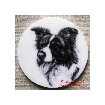 Border kolie magnet nebo placka 2 - Špendlík brožový