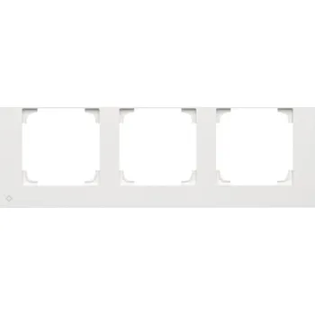 vypínač Rámeček 3 násobný, Simon 55 Line TR3/AB111, bílá antibakteriální