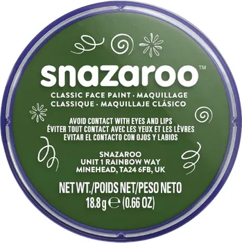 Speciální výtvarná barva Barva na obličej Snazaroo - tm. zelená - 18 ml - 455
