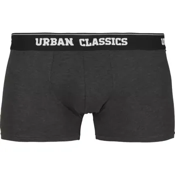 Boxerky Pánské boxerky URBAN CLASSICS TB3540 BRANDING AOP/BLACK/CHARCOAL L
