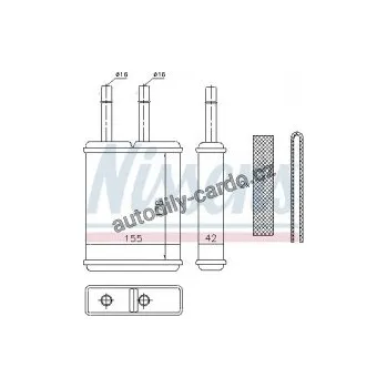 Chladič motoru Výměník tepla NISSENS 71957