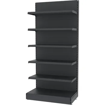 Dílenský regál Prodejní regál MAGO, výška 210 cm, šířka 103 cm, grafitový - modul základní