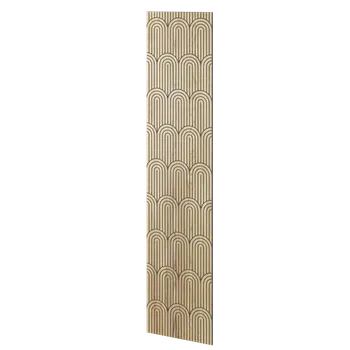 Obklad Lamele 3D Velkoformátový lamelový panel SENDAI - DUBOVÁ DÝHA, 600 x 2750 mm, ČERNÝ MDF PANEL