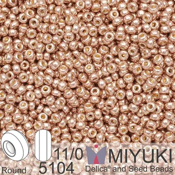 Korálek Korálky Miyuki Round 11/0. Barva 5104 Duracoat Galvanized Lt Champagne. Balení 5g