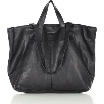 Kabelka MARCO MAZZINI černá shopper kožená kabelka (vs56a) Velikost: ONE SIZE