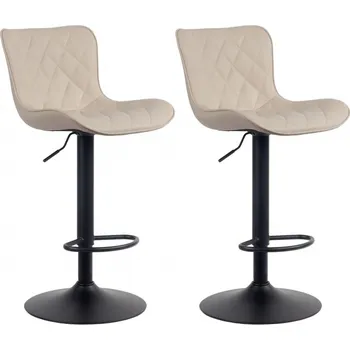 Barová židle 2 ks / set barová židle Mata syntetická kůže, krémová