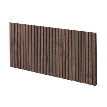 Obklad Lamele 3D Lamelový panel VADSO - DÝHA Z AMERICKÉHO OŘECHU, 600 x 300 mm, ČERNÝ MDF PANEL