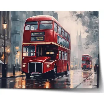 Plakát Sablio Plakát Londýn Double-decker 2 - 60x40 cm