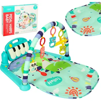 Hrací deka Vzdělávací podložka pod klavír pro batolata s chrastítky