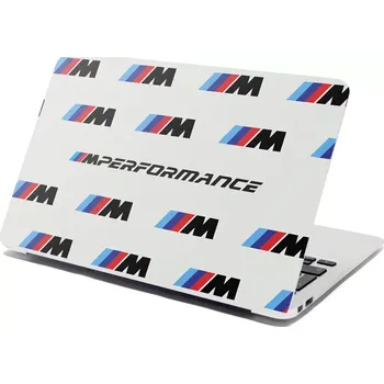 samolepka Sablio Samolepka na notebook MPERFORMANCE bílý vzor - 29x20 cm
