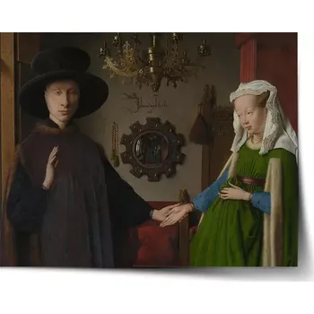 Plakát Sablio Plakát Svatba manželů - Jan van Eyck - 60x40 cm