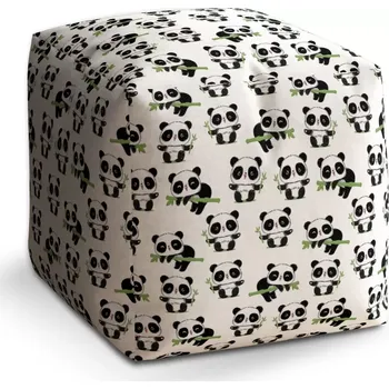 Taburet Sablio Taburet Cube Pandy s větvičkou: 40x40x40 cm