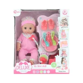 Panenka LAMPS Miminko čůrací 28 cm se zvuky a doplňky