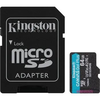 Počítač Kingston Canvas Go! Plus microSDXC 64GB + SD adaptér