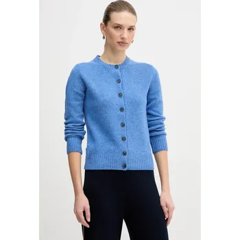 Dámský svetr Vlněný kardigan United Colors of Benetton béžová barva, 103ME500L 55X, vel. XL