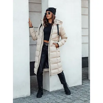 Dámský kabát Dámský zimní kabát DSTREET MENSI SVĚTLE BÉŽOVÁ XL