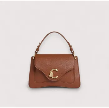 COCCINELLE C-ME SMALL KOŽENÁ KABELKA COGNAC SS26
