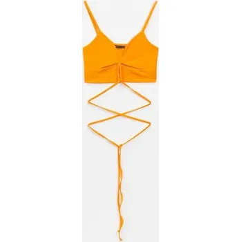 Dámská móda Crop top - XS - House - oranžový - 6624Q-22X