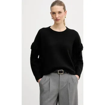 Oblečení a móda Svetr s příměsí vlny United Colors of Benetton 191VD10EZ černá 99X, vel. S