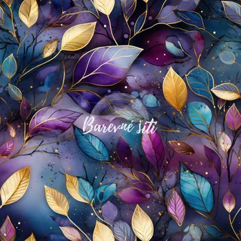 Sporty broušené, Fialovozlatavé listy (E) (Super sportovní úplet)