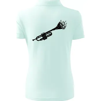Trubka noty - Polokošile dámská Pique Polo - XS ( Frost )