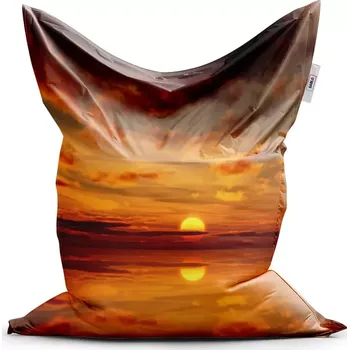 Sedací pytel Sablio Sedací vak Oranžové slunce - 200x140 cm